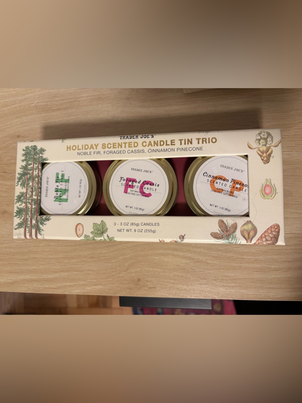 Trader Joes Holiday Candle Trio Set